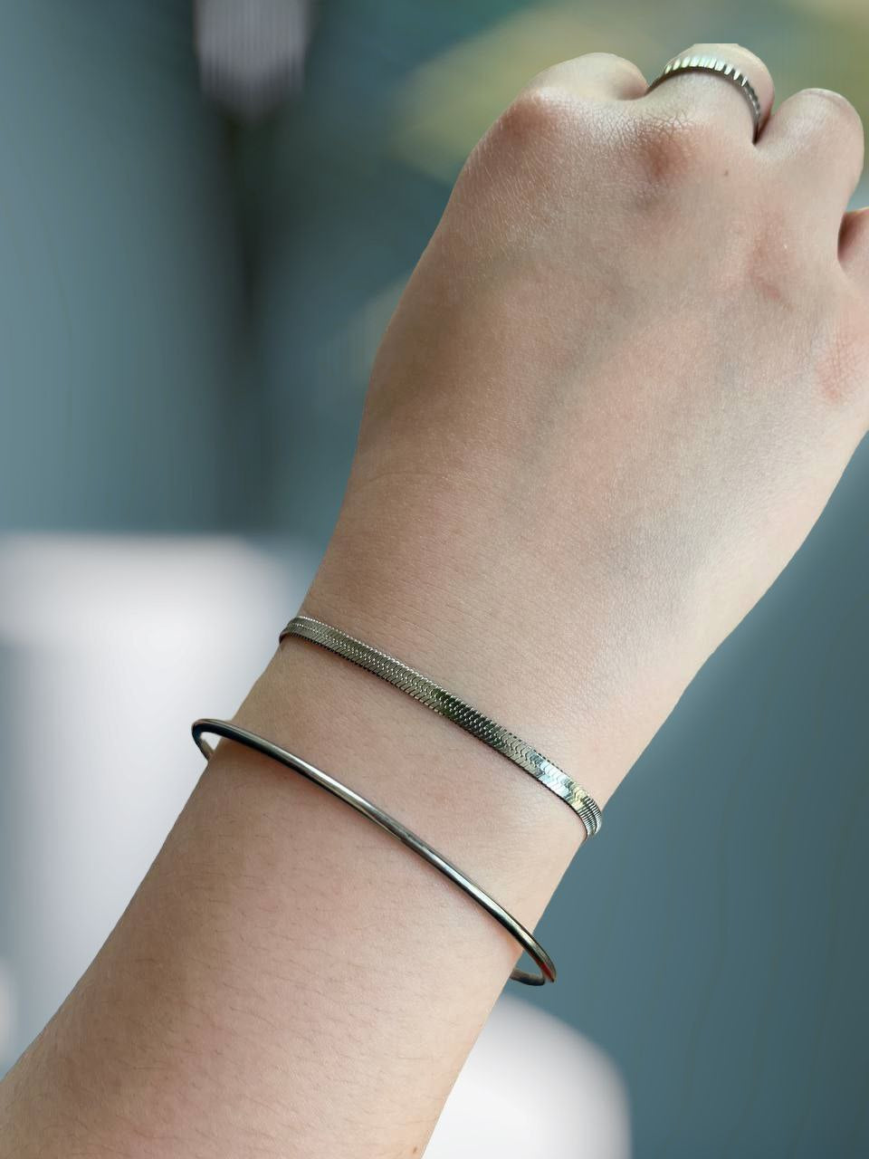 Waterdichte armband met platte ketting