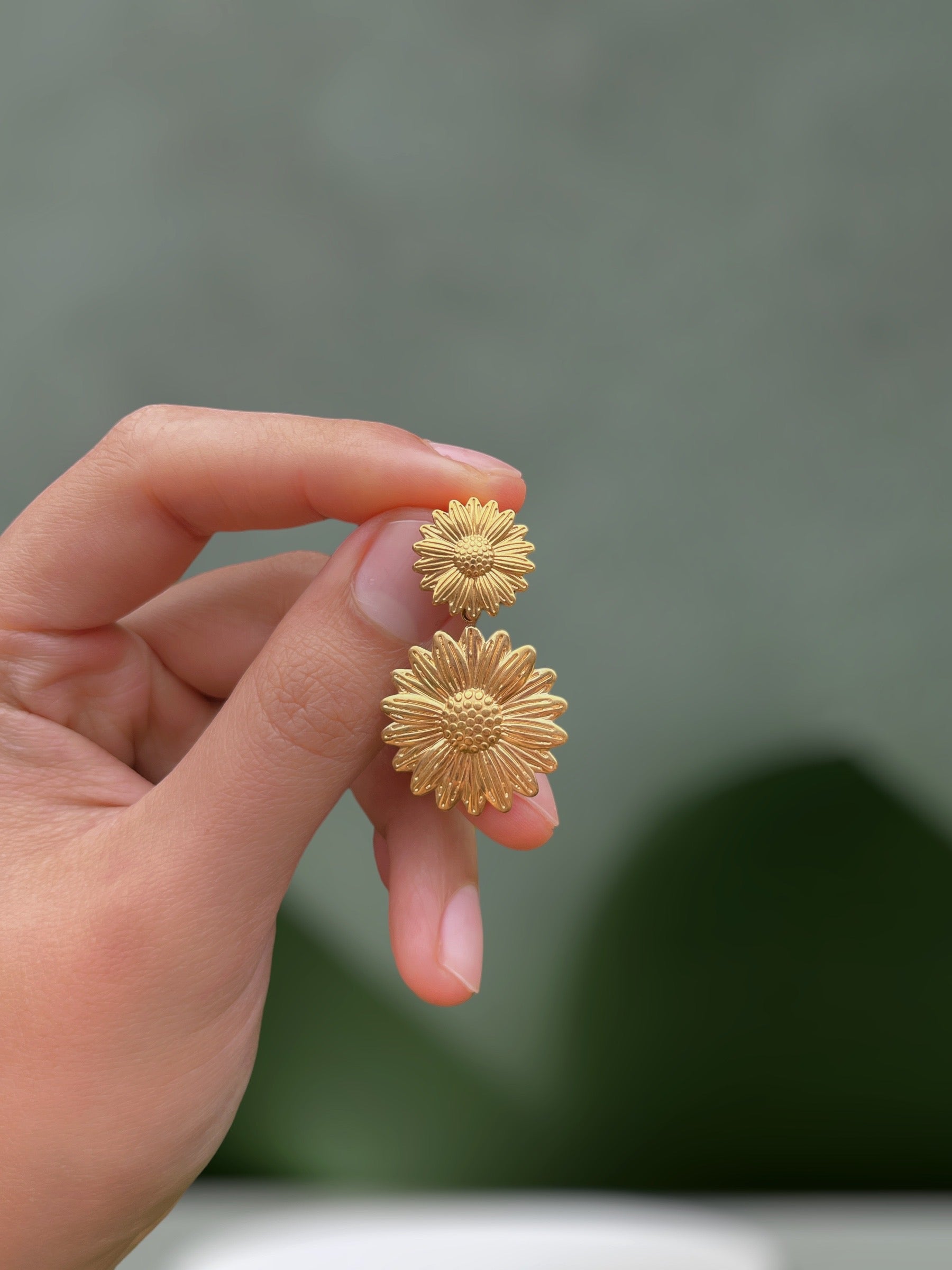 Waterproof Sunflower studs